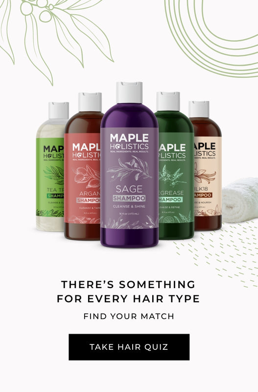 Maple Holistics hair care products banner for mobile
