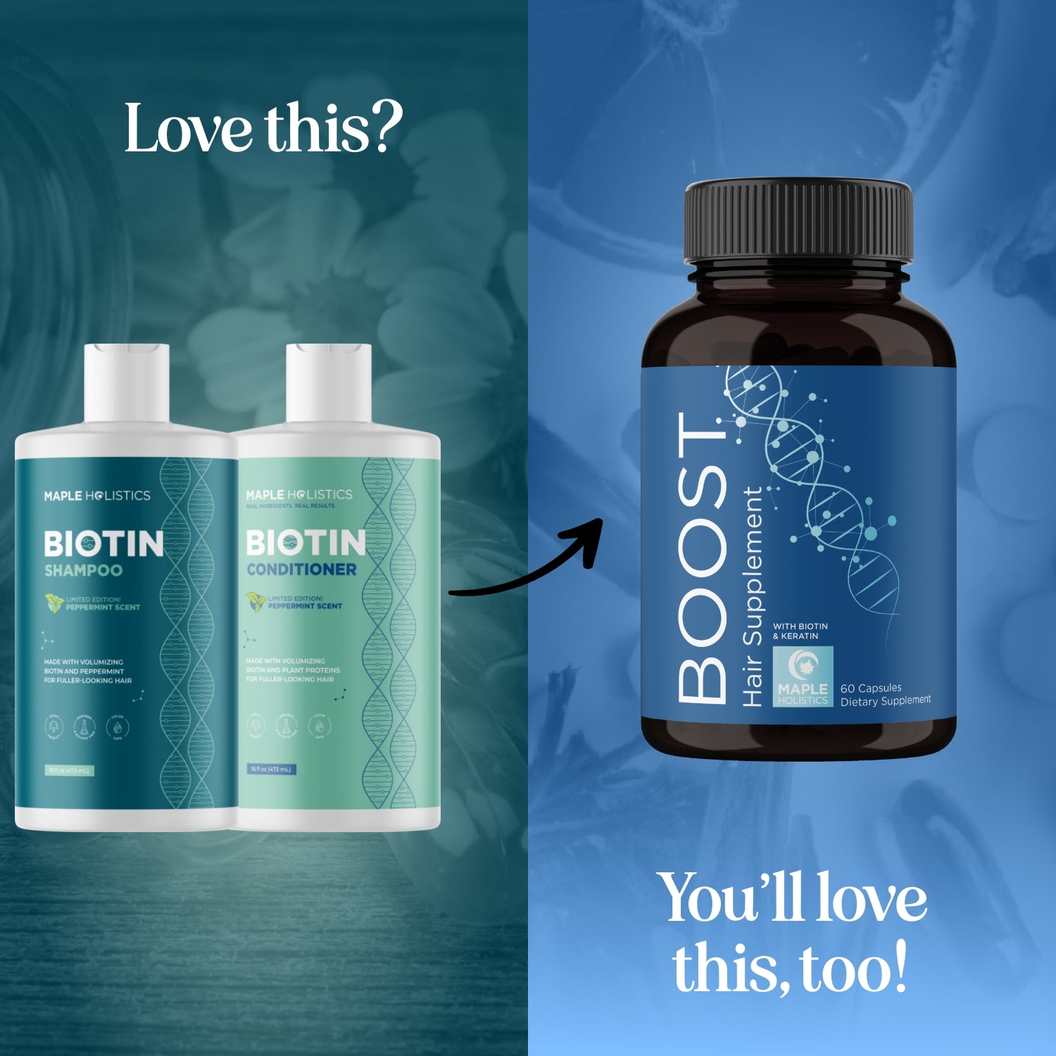 Mint Biotin Shampoo and Conditioner Set