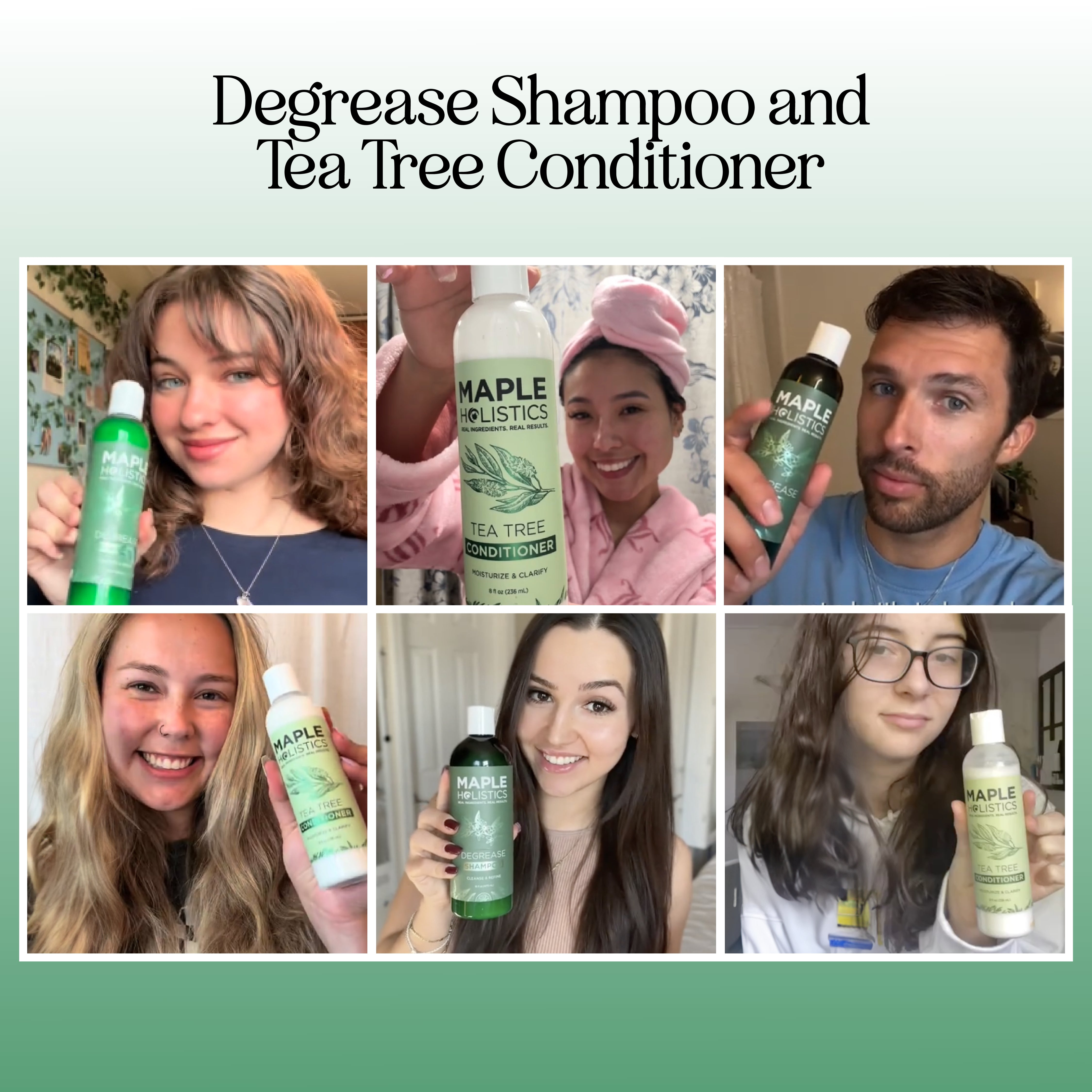 Degrease Shampoo & Tea Tree Conditioner Set