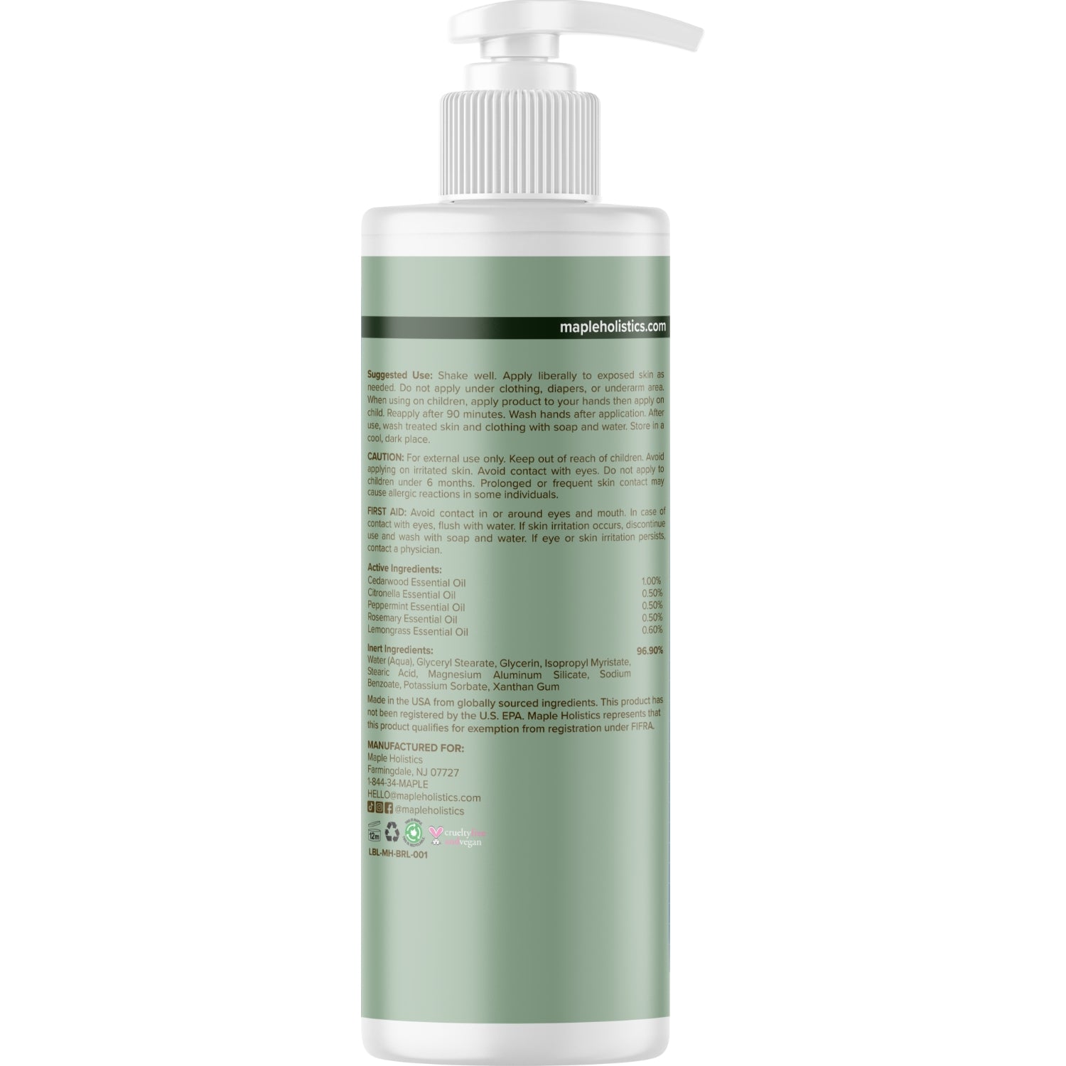 Natural Insect Repellent Lotion