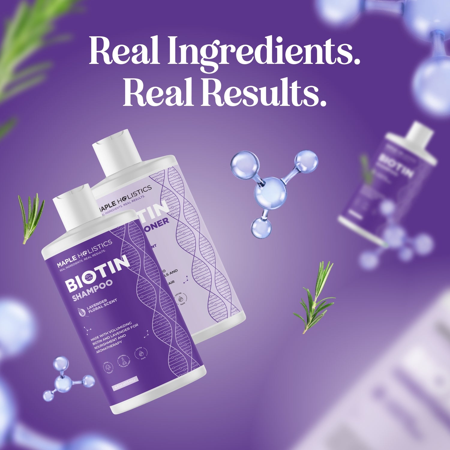 Lavender Floral Biotin Set