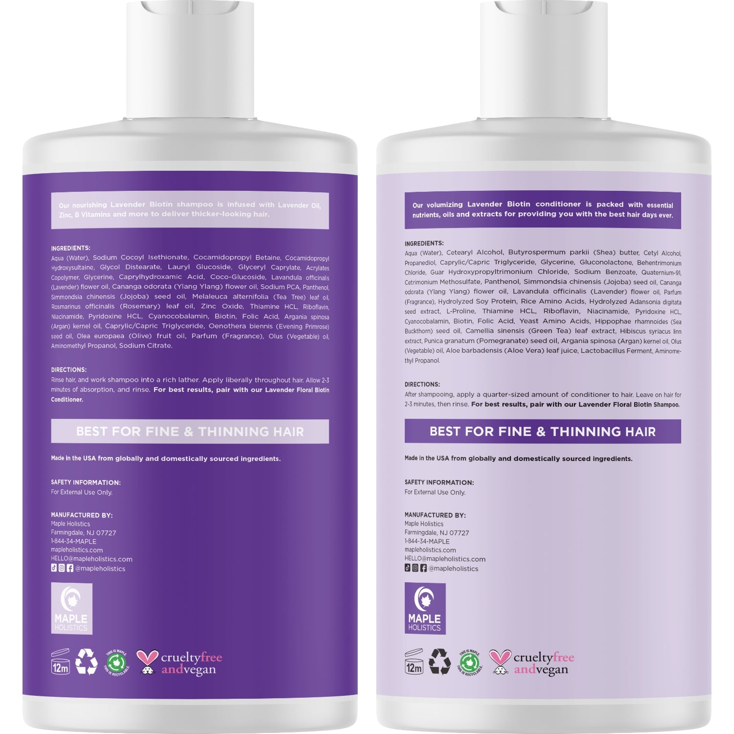 Lavender Floral Biotin Set