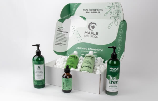 Maple Holistics Tea Tree Bundle Displayed In A Box 