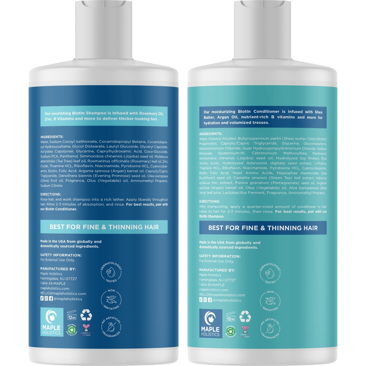 Biotin Shampoo and Conditioner Set