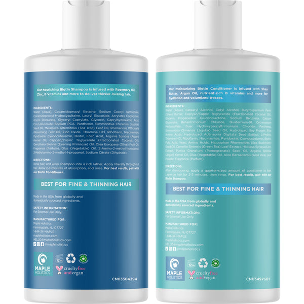 Biotin Shampoo and Conditioner Set