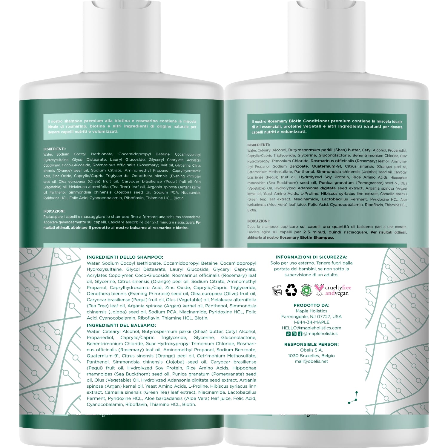 Rosemary Biotin Shampoo and Conditioner Set - EU Shipping