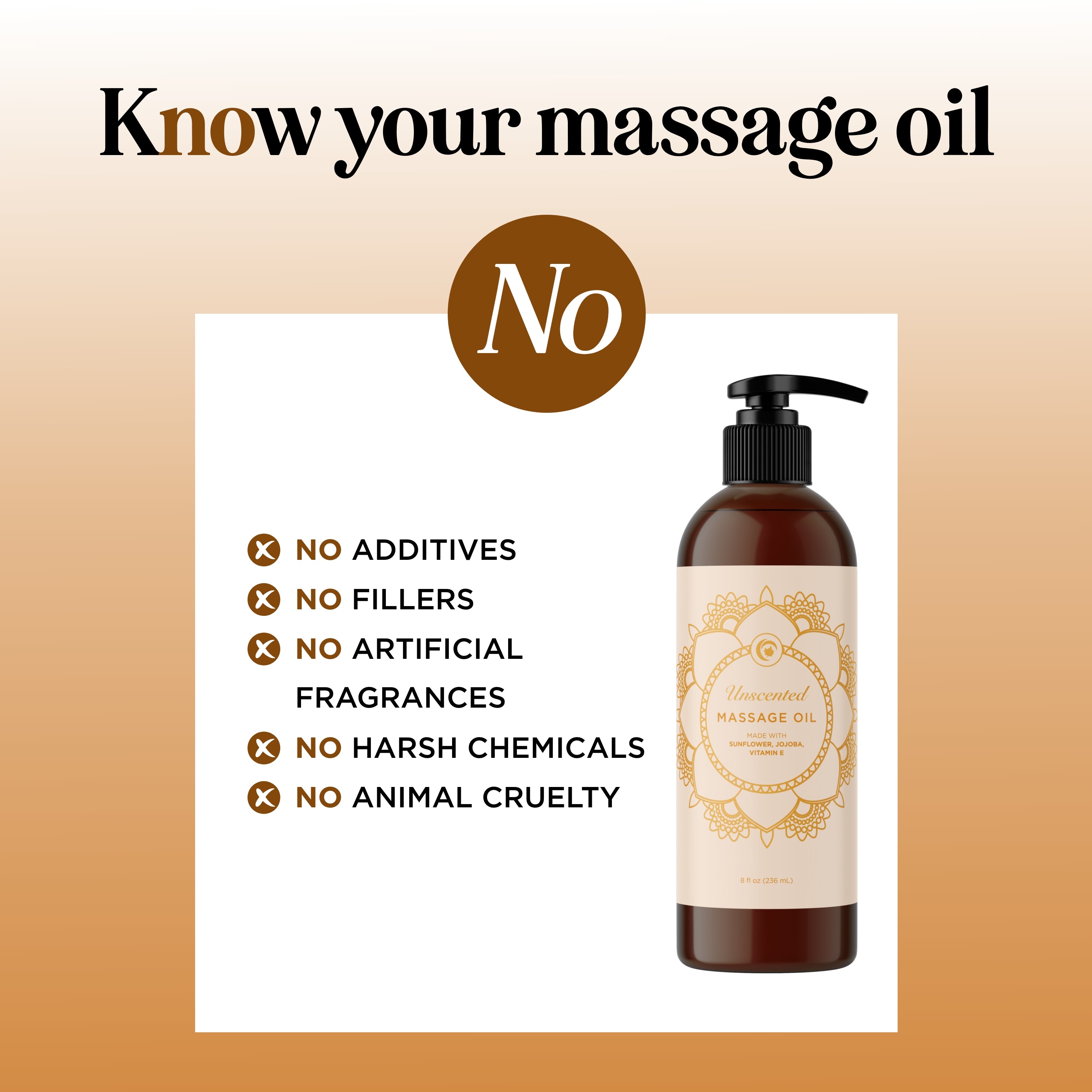 Unscented Massage Oil