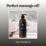 Relaxing Massage Oil for Massage Therapy - Aromatherapy Full Body Massage Oil with Enchanting Lavender Ylang Ylang Orange and Geranium Essential Oils - Naturally Scented Vegan Non GMO & Gluten Free