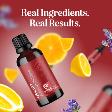 Unwind Essential Oil Aromatherapy Oil for Diffuser - Maple Holistics Orange  and Lemongrass Calming Essential Oil Blends - Scented Essential Oils for
