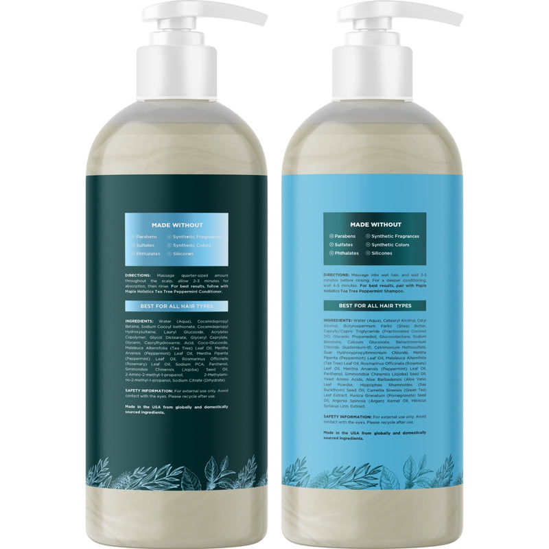 Tea Tree Peppermint Shampoo and Conditioner Set