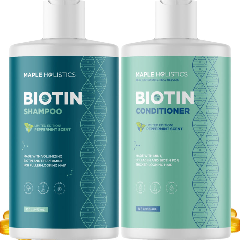 Mint Biotin Shampoo and Conditioner Set