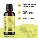 Pure Refreshing Lemongrass Essential Oil - Aromatherapy Lemongrass Oil for Hair Skin and Nails plus Potent Natural Aromatic Essential Oil for Diffusers for Home and Travel from Maple Holistics