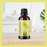 Pure Refreshing Lemongrass Essential Oil - Aromatherapy Lemongrass Oil for Hair Skin and Nails plus Potent Natural Aromatic Essential Oil for Diffusers for Home and Travel from Maple Holistics