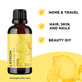 Pure Aromatherapy Lemon Essential Oil - Refreshing Lemon Oil Essential Oil for Hair Skin and Nails plus Aromatherapy Essential Oil for Diffusers for Home and Travel - Cleansing Citrus Essential Oil