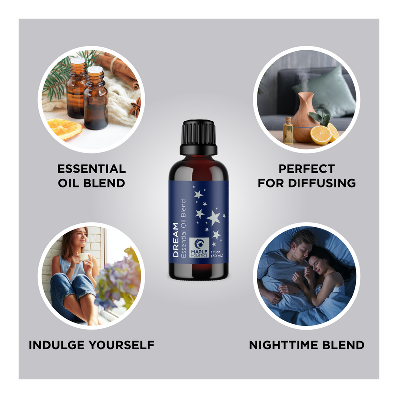 Sleep Essential Oil Blend for Diffuser - Dream Essential Oils for Diffusers Aromatherapy and Wellness with Ylang-Ylang Clary Sage Roman Chamomile and Lavender Essential Oils for Sleep Time Support