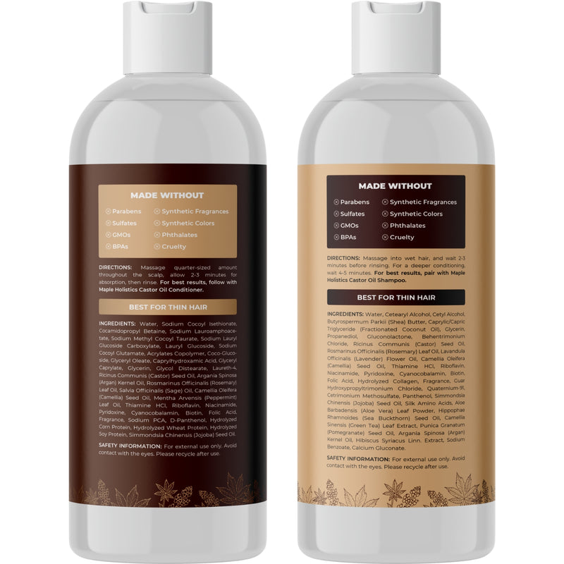 Biotin Castor Shampoo and Conditioner Set