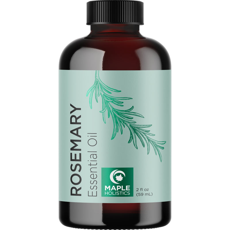 Pure Rosemary Essential Oil for Aromatherapy - Pure Rosemary Oil for Hair Skin and Nails - Refreshing Rosemary Essential Oil for Diffusers Plus Dry Scalp Treatment and Hair Oil for Enhanced Shine